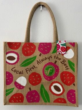 Foodland Hawai’i Lychee Jute Bag Brand New with Tags